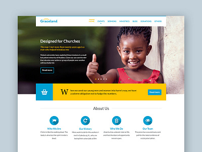 Freebie: Graceland PSD Template charity church graceland themeforest wordpress