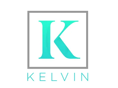 "K" Lettermark blue contour gradient k kelvin lettermark logo vector
