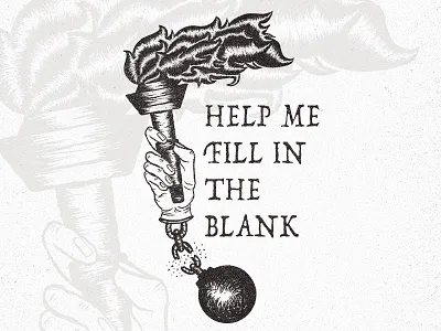 Fill in the blank chain fire flame hand illustration texture torch type