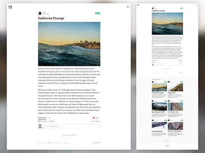 LA Theme Easy Reading blog clean design editorial reading responsive theme website white