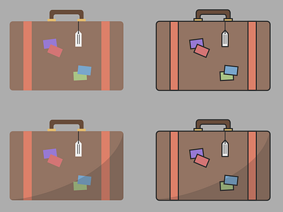 Travel Icons: Suitcases 2 WIP icon illustration suitcase travel