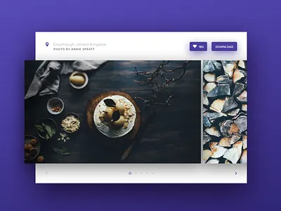 Day 72 - Image Slider clean dailyui glow image slider ui unsplash ux