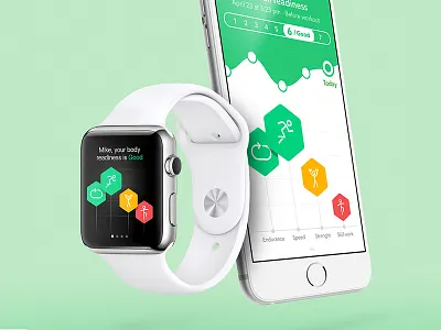 Omegawave activity app graph sport timeline watch