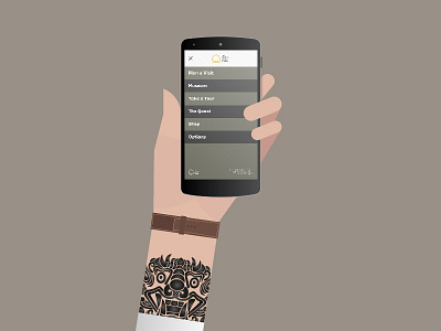 Hand Illustration mock up 2d design flat hand illustration material mock nexus tattoo up vector