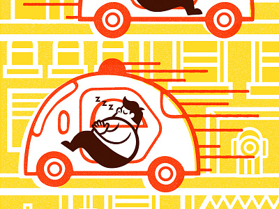 Il Corriere Della Sera cars editorial illustration newspaper self driving
