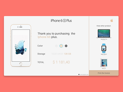 Apple Email Receipt 2d apple dailyui email iphone6 receipt ui