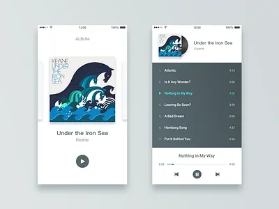 Album album app ios list music music album player