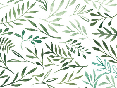 Collection No. 01 | Watercolor Botanical Green art botanical collection floral green hand lettered modern quotes watercolor