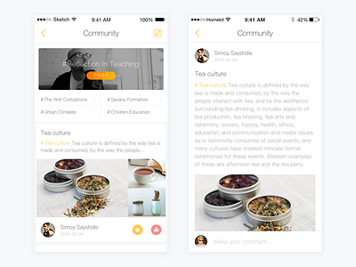 Community interface app communication community concept interaction interface post ui