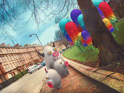 Thriving vegetation 3d 3dart cute edinburgh illustrations little monsters monsters scotland