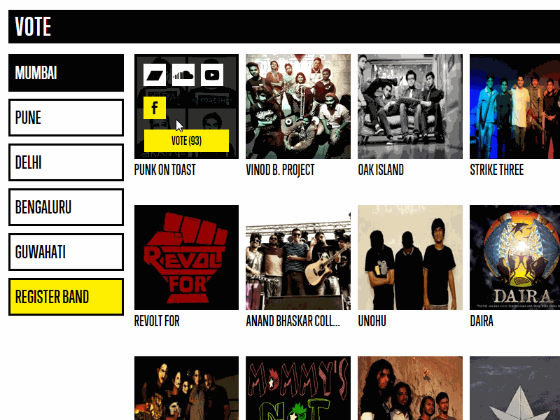 Converse Rubber Tracks contest converse music band rock band vote