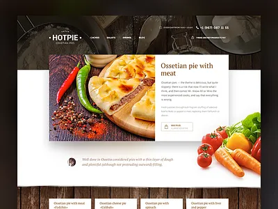 Ossetian pies shop branding design flat icon illustration type typography ui ux vector web