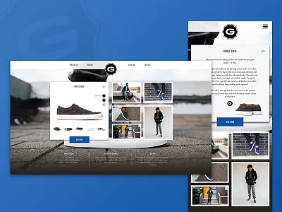 Greats Brand microsite design mobile ui web