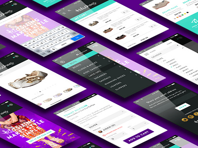 Kidsshoes.com Mobile UI design e commerce mobile mockup screens shoes type typography user interface uxui web web design