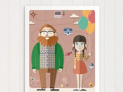 Poster Requirements design flat hobbie home house icon icons illustration job movie love poster vectorial