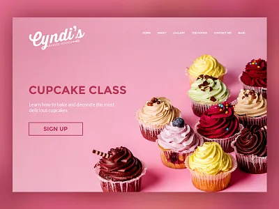Cupcakes Landing Page 003 bakery baking cakes cupcakes daily dailyui landing page ui website