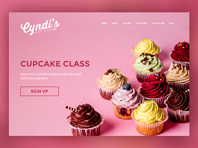 Cupcakes Landing Page 003 bakery baking cakes cupcakes daily dailyui landing page ui website