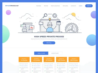 Private Proxies Website design fireart fireart studio landing private proxies proxy seo server web website
