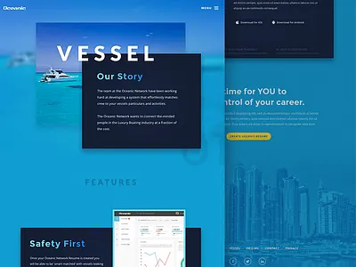 Oceanic Network Presentation Website admin calendar crew dashboard network oceanic panel screen user vessel