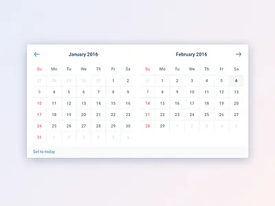 Date Picker clean date picker gradient month picker simple subtle