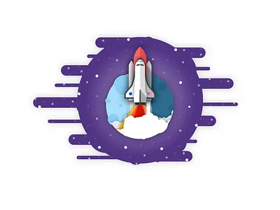 13. The Moon has visitors ( Daily Illustration ) daily design galaxy illustration lunar moon nasa project simple space stroke vector