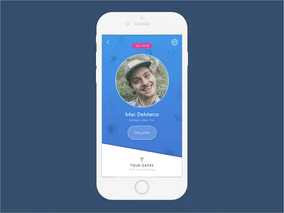 User Profile blue daily mobile profile ui user