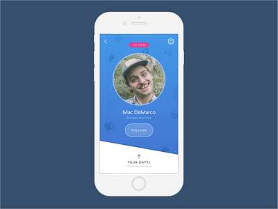 User Profile blue daily mobile profile ui user