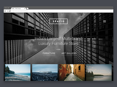 Landing Page WIP art black and white furniture landing page two design web design website design