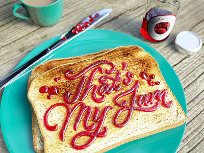 That's My Jam 3d 3d render 3d type 3d typography c4d cinema4d digital art lettering octane octanerender render typography