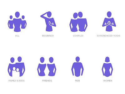 Demographic icons demographics female form fitness form health icons people yoga