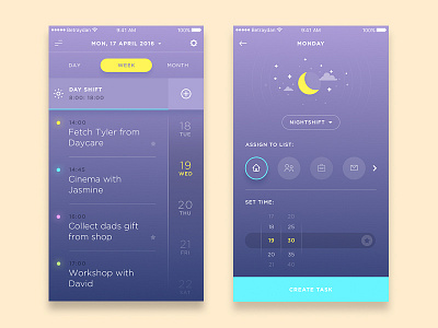 TaskManagerUI app betraydan clean concept mobile tasks ui ux