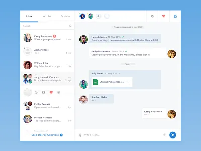 Messaging archive attachment bubble chat favorite file group messages messaging private public typing