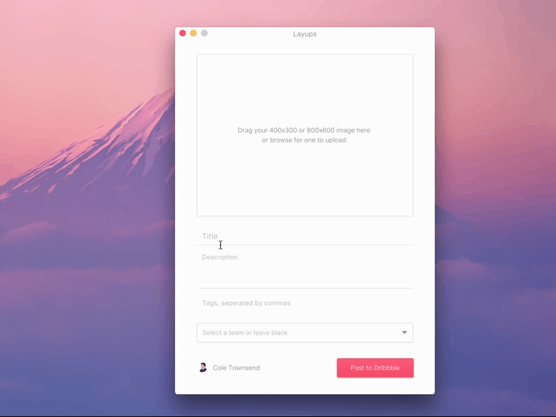 Notifications for Layups! dribbble drubbbler electron layups osx