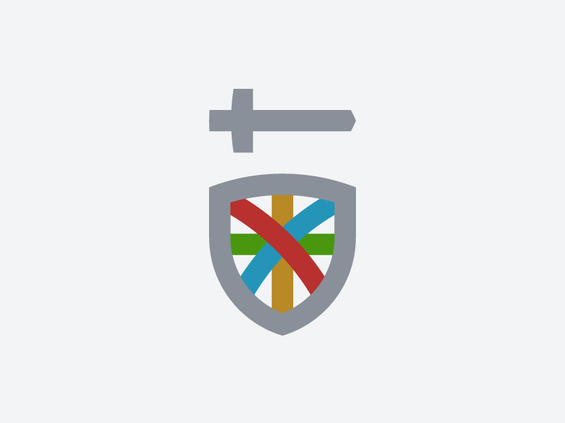 Banners logo shield sword