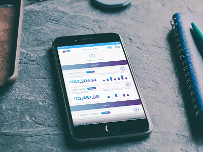 Bank Accounts List accounts analytics app bank finance list mobile money pull ui ux