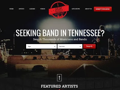 Rock Band design responsive web
