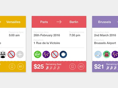 Blablacar Dribbble Post app blablacar boarding pass mobile redesign tickets ui design ux design
