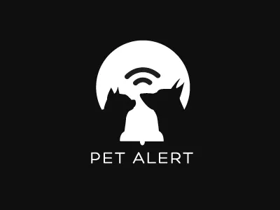 Petalert logo clean logo design minimal negative space simple
