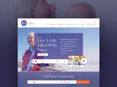 Living with Verve map miller display purple retirement senior sky video