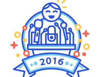 Presentation business flat style icon illustration presentation speaker speech