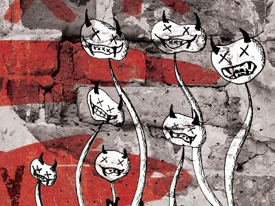 First Friday Poster drawing grunge poster punk
