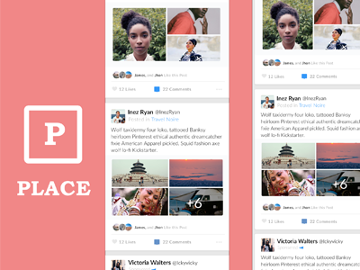 Full width Vs cards cards feed feedback multimedia photo collage share social network vs