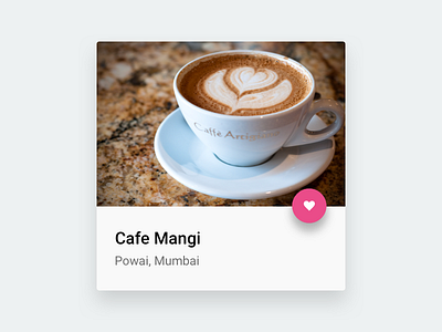 Cafe Mangi Card android card material ui ux