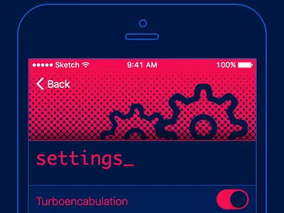 Daily UI 008 - Settings control panel daily ui halftone ios magenta monospace neon settings ui
