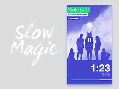 Daily UI 009 - Music Player daily ui dailyui edm electronic ios mobile music music player slow magic