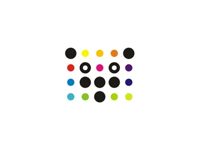 Dots panda, logo design symbol abstract logo logo design minimal panda pattern points dots circles wild animals