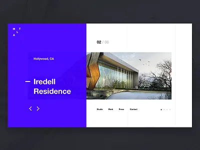 M-T-L-A studio gallery logo minimal promo slider type typography web website