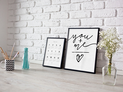 Frame / poster - 12 photo mockups artwork font frame frame mockup illustration mockup photo mockup poster project psd smart object typography