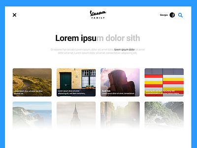 Vespa Family - Search page cards personal photos project ui vespa