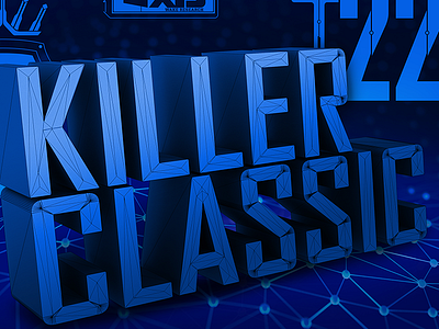 Killer Classic 3d futuristic interface tech typography uidesign